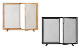 38.5in 2-Door Wrought Iron Mesh Fireplace Screen Guard w/Magnetic Panels