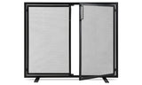 38.5in 2-Door Wrought Iron Mesh Fireplace Screen Guard w/Magnetic Panels