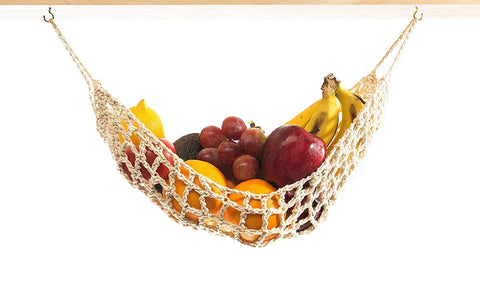 Hanging Macrame Fruit Hammock Storage For Under Kitchen Cabinet