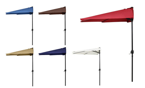 9ft Steel Half Patio Umbrella