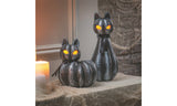 Pumpkin Black Cat Light-Up Halloween Decoration - 2 Pieces