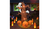 8ft Halloween Inflatable Pumpkin Ghost Tree