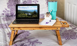 Bamboo Adjustable Laptop Desk Tray Stand For Laptop