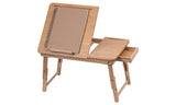 Bamboo Adjustable Laptop Desk Tray Stand For Laptop