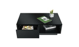 Modern High Gloss LED Coffee Table with 2 Drawers