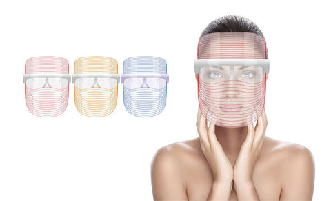 3 Colors LED Light Photon Facial Mask Skin Rejuvenation Wrinkles Removal Therapy