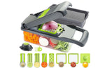 12 in 1 Vegetable Chopper Spiralizer Mandolin Slicer Grater with Container