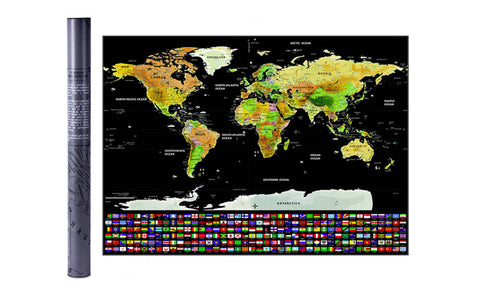 World Map Scratch Off Poster