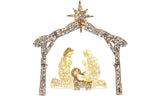 6ft Holy Family Nativity Scene Lighted Christmas Decoration