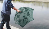 Foldable 6 Hole Fishing Bait Trap Crab Net