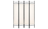 6ft 4-Panel Folding Privacy Screen Room Divider Decoration Accent w/Steel Frame