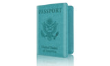 Slim Leather Travel Passport RFID Card Case Cover Holder Wallet