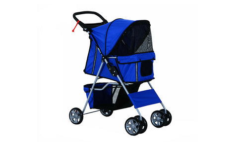 4 Wheel Folding Pet Stroller Carrier