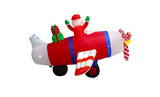 8ft Christmas Animated LED Inflatable Flying Santa Claus