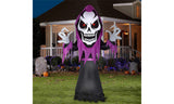 10.5ft Skeleton Reaper w/Red LED Eyes Halloween Inflatable