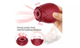 Rose Shape Sucking Vibrator G-spot Private Parts Sex Toy 7 Speed Waterproof