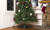 360-Degree Rotating Adjustable Christmas Tree Stand for Up to 7.5ft Artificial Tree w/ 3 Settings, 3 Built-in Electrical Outlets