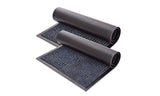 2 Pack Striped Door Floor Mat Indoor Outdoor Rug Entryway with Rubber Backing