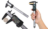 6" Carbon Fiber LCD Digital Vernier Caliper Micrometer Ruler