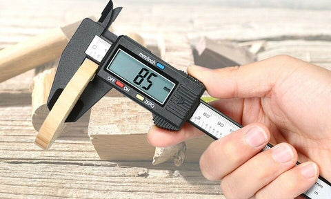 6" Carbon Fiber LCD Digital Vernier Caliper Micrometer Ruler