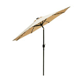 9 FT LED Solar Patio Umbrella with Tilt and Crank Function