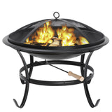 22" Fire Pit Heater Backyard Wood Burning Patio Deck Stove Fireplace Table