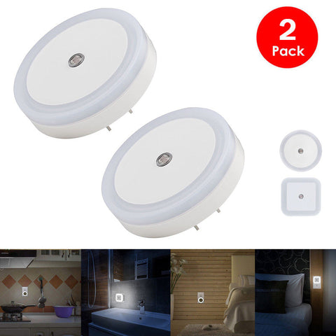 Plug-in LED Sensor Night Light Lamp [2 Pack]