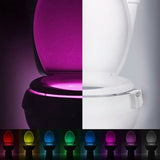 Toilet Night Light LED 8 Color Sensor Motion Activated Light