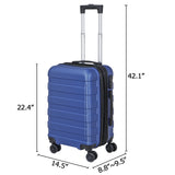 21" Hardside Carry Luggage Travel Bag Trolley Spinner Carry On Suitcase