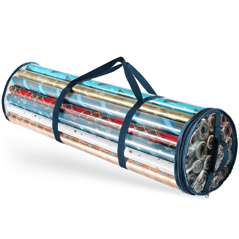 Clear PVC Christmas Wrapping Paper Storage Bag