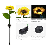 2pcs Outdoor Solar LED Sunflower Lights Waterproof Decor for Garden Patio Yard