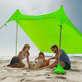 7.6x7.2FT Beach Tent Sun Shelter Portable Sun Shade Canopy Awning with Sandbag