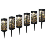 6pcs Solar Powered Garden LED Spot Lights Landscape Pathway Lights