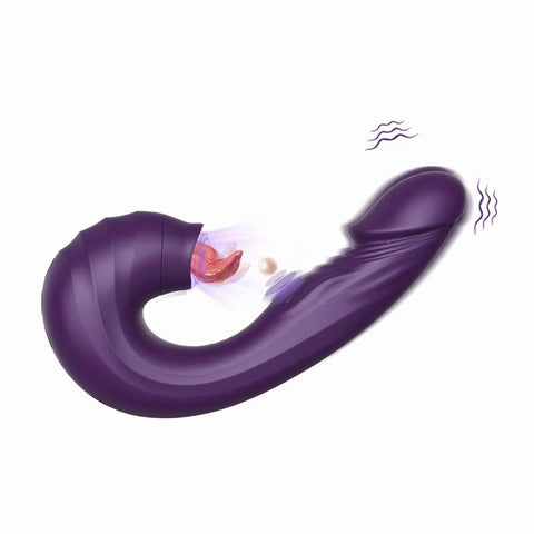 G-spot Vibrator Clitoral Sucking Licking Dildo Massager Oral Adult Sex Toy