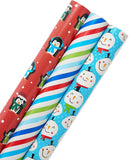 3 Pack Reversible Christmas Gift Wrapping Paper