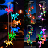 Solar LED Light Wind Chimes Color Changing Hanging Lamp Garden Decor