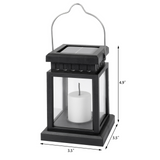 2Pcs LED Solar Lantern Outdoor Candle Hanging Light Lamp