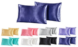 2 Pack Soft Smooth Satin Silk Pillowcase Luxury Bed Pillow Case Cushion Covers