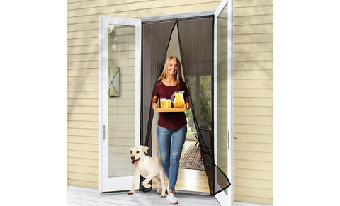 Hands-Free Magnetic Mesh Screen Door