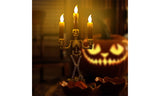Triple LED Skeleton Halloween Flameless Candelabra