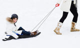 Folding Snow Sled for Kids with Seat, Backrest and Handle