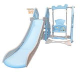 3 in 1 Toddler Climber Slide Swing Set with Basketball Hoop
