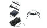 Giant Halloween Spider Web & Solar 100 LED String Lights Outdoor Decor