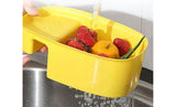 Multifunction Kitchen Saddle Sink Strainer Colander Drain Basket