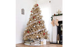 6ft Artificial Champagne Gold Tinsel Christmas Tree