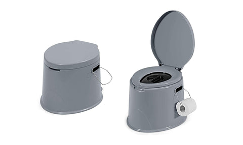 Portable Travel Toilet with Detachable Inner Bucket and Removable Toilet Paper Holder