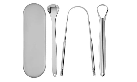 3pcs Stainless Steel Tongue Scrapers