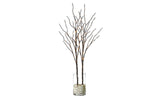 Set of 2 - 32in Artificial Twig Tree Branch with Fairy Lights