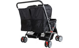 Double Twin Pet Stroller Folding Dog Cat Carrier Travel Cart