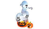 6ft Twisting Ghosts On A Pumpkin Inflatable Halloween Decoration